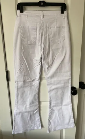 SheIn White High Waisted Jeans thumbnail 4