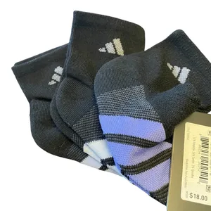 Adidas Quarter Socks Women Sz 5-10 NWT 3 Pack ClimaCool Black Training Athletic thumbnail 3