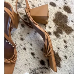 ALOHAS Cactus Heel In Camel Brown Size 40 US 9 Chunky Heel thumbnail 7