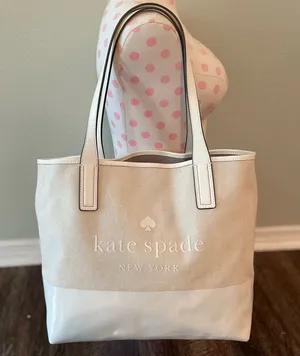 NWOT KATE SPADE Ash Street Logo Triple Compartment Tote thumbnail 1