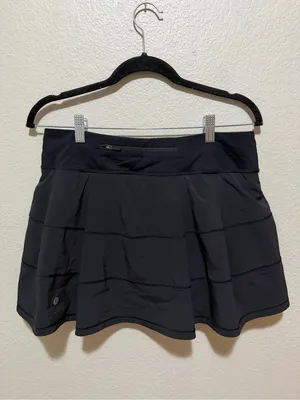 Lululemon Pace Rival Skirt Black Size 8 Long Skort Athletic thumbnail 2
