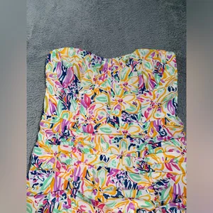 Hello Molly summer for love Multicolor floral Strapless Mini Dress small/4 thumbnail 3