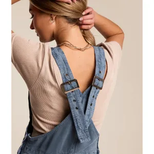 Free People We The Free Felix Tapered Overalls Blue Size XS NWOT $148 retail thumbnail 2