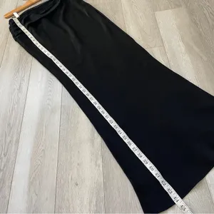 White Fox Skirt draped slip maxi womens Black small formal chic resortwear thumbnail 6