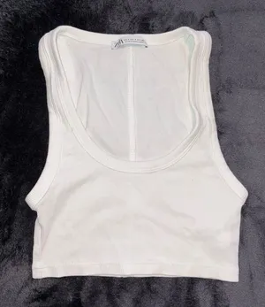 ZARA Crop Tank Ribbed thumbnail 1