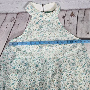 Judith March Floral Lace Trim Halter Romper Shorts Blue White M‎ thumbnail 7