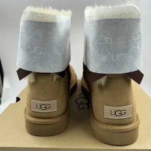 New 100% UGG Brand 1016501 Mini Bailey Bow II Women's Boots Shoes Chestnut thumbnail 2