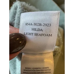 Rails Sweatshirt Women Large Light Seafoam Green Hilda Gathered Sleeve Cropped‎ thumbnail 6