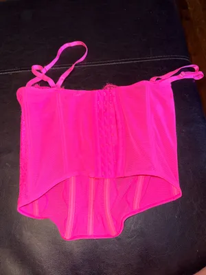 Urban Outfitters Hot Pink Textured Corset thumbnail 2