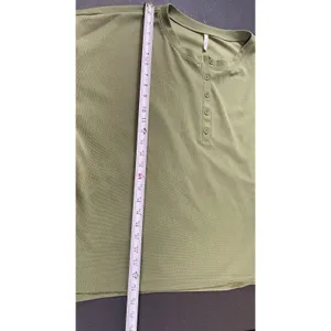 Halara Womens Green Henley Top Long Sleeve Soft Stretch Casual Lounge 2x thumbnail 7