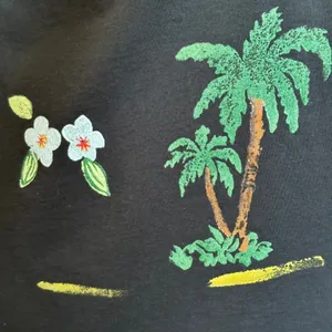 VTG Copa Cabana 3X South Beach Tropical Maxi Dress‎ Palm Tree USA Art to Wear thumbnail 7