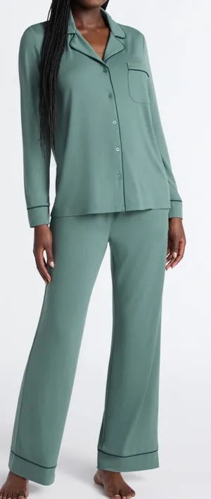 Walmart Joyspun Women's Dreamy Soft Collection Long Sleeve Top and Pants Pajama Set thumbnail 2