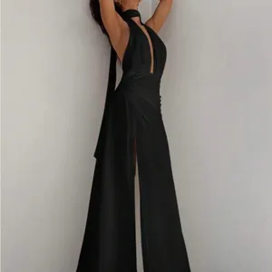 Chic Black Backless Evening Gown Size XS thumbnail 2