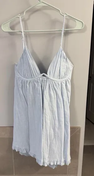 Stay the Moon Light Blue Baby Doll Dress thumbnail 1