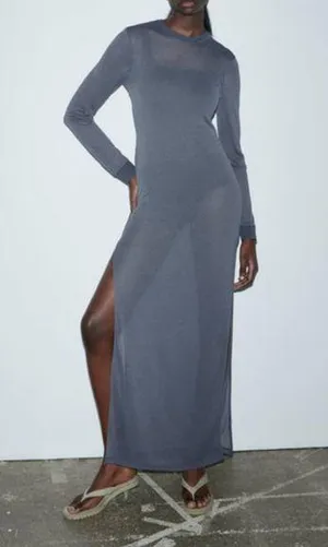 Zara sheer cover up/ dress thumbnail 1