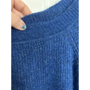 Abercrombie & Fitch Blue Fuzzy Sweater Medium Bow Tie Back Cozy Comfy Casual thumbnail 5