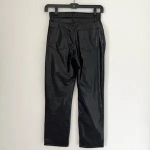 Abercrombie & Fitch Mixed Fabric Ultra High Rise Ankle Straight Jean thumbnail 7