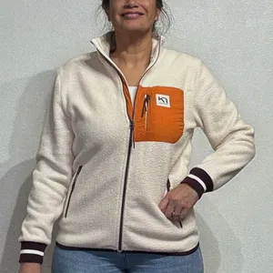 Kari Traa Natural White Rothe Midlayer Fleece Full Zip Jacket Sz M thumbnail 9