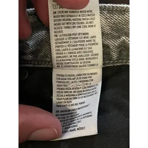 American Eagle Outfitters Mom Jeans Womens 00 Gray Acid Wash Distressed Denim thumbnail 10