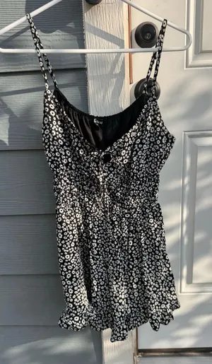 Floral Romper Urban Outfitters Blue thumbnail 1