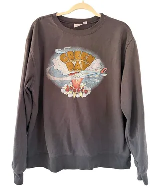 Green Day Dookie crew neck‎ sweatshirt gray. Soft thumbnail 1
