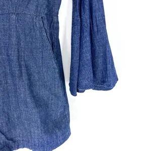 Sugar + Lips‎ Denim Bell Sleeve Romper Blue Size Small thumbnail 2