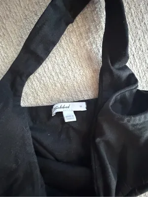 Women's Black Halter V thumbnail 2
