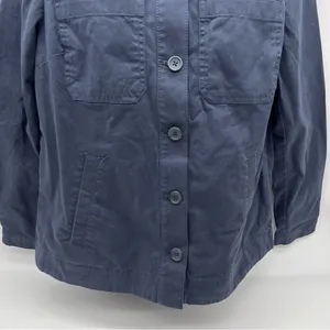 Banana Republic Factory Dark Blue Button Front Utility Shacket Jacket-Size XS thumbnail 3