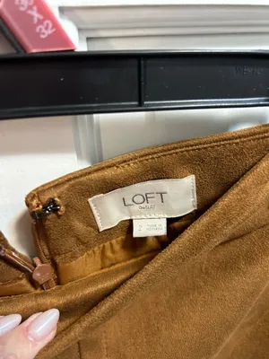 Loft Faux Suede Skirt thumbnail 3