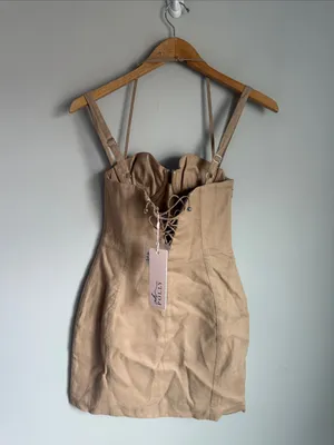 NEW Oh Polly Dovie linen corset mini dress 2 thumbnail 3