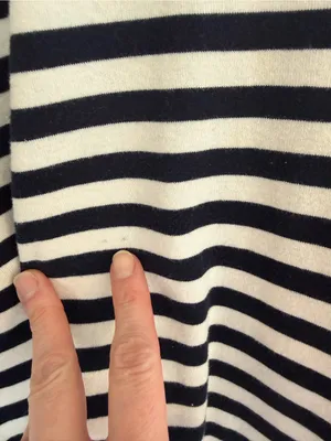 Vintage 90s Eddie Bauer Striped T Shirt Men’s L Navy White Cotton thumbnail 2