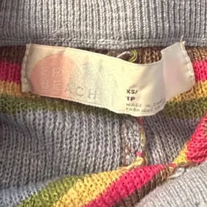 Free People Beach Mariner Knit Sweater Pants Matching Set XS Blue Striped Lounge thumbnail 11