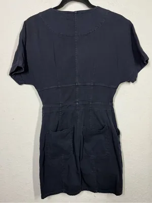 A.L.C Novak Front Zip V Neck Twill Mini Dress Size 2 thumbnail 3