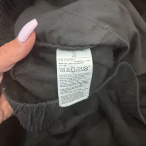 Old Navy High-Waisted Linen-Blend Wide-Leg Pants Black Summer Capsule Sz XL thumbnail 6