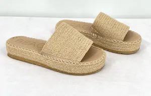 Beach by Matisse Jute Platform Slide Espadrille Sandals Natural Beige Women’s 9 thumbnail 1