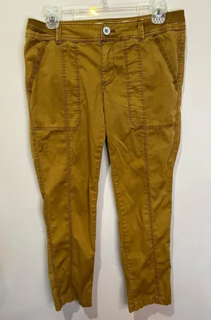 Anthropologie Hei‎ Hei Khaki Cotton Stretch Pants Size 26 thumbnail 1