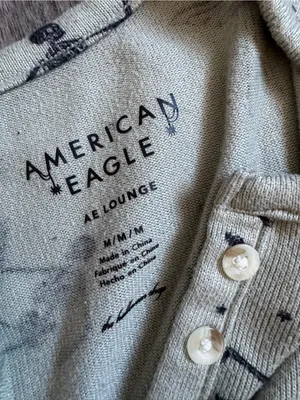 American Eagle Skeleton Plush Ribbed Romper- Size Medium thumbnail 5