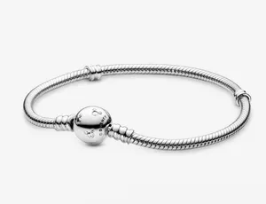 Pandora Disney Moments Sparkling Mickey Mouse & Snake Chain Bracelet thumbnail 1