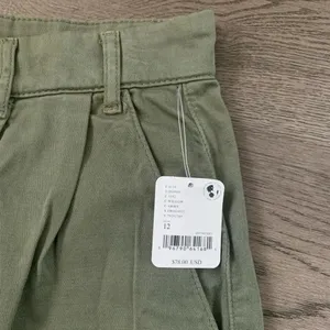 Free People Billie‎ Chino Shorts - Size 12 - Army Green - NWT thumbnail 12