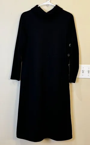 Vintage Sunshine‎ Alley Black Women's Sweater Dress Size 10 Button Accent thumbnail 1