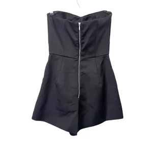 KEEPSAKE Pleated Sleeveless Romper Black X thumbnail 3