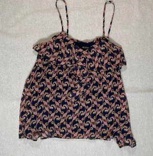 The Webster at Target | Ruffle Front Tank | Medium Blue thumbnail 1
