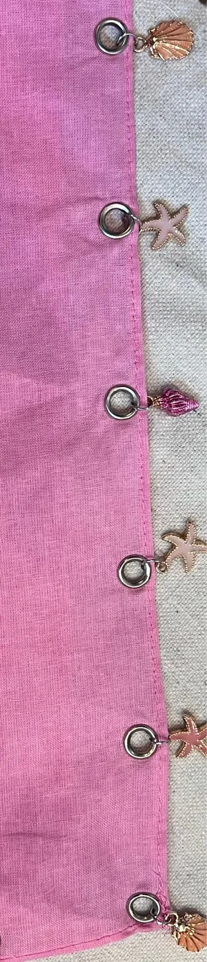 Pink Ocean Charm Bandana – Starfish & Seashell Details thumbnail 4