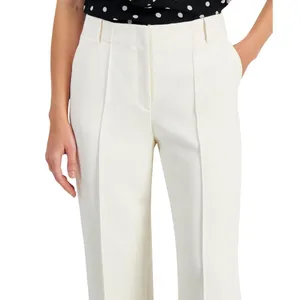 Anne Klein Womens Mid Rise Pintucked Wide-Leg Pants 10895881 Anne White 16 thumbnail 10