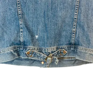J.Crew Classic‎ Denim Trucker Jacket ATQ Sanded Blue XS Moto Grunge Rock Capsule thumbnail 10