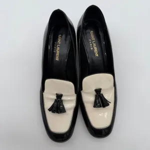 Saint Laurent Elegant Patent Leather Tassel Accents Pumps Women's Size 7 IT 37 thumbnail 8