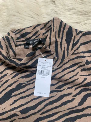 NWT AE Studio Animal Print Long Sleeve Mini Dress Large thumbnail 4