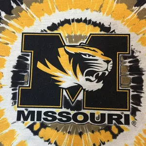 Creative Apparel Concepts Women’s Missouri Tigers Tie-Dye Mizzou‎ Large Blk/Gold thumbnail 2