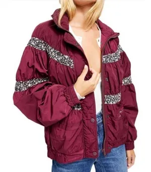 FREE PEOPLE WE THE FREE On My Mind Bomber Jacket size Small Winter Oversized‎ thumbnail 1