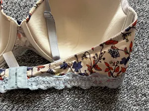 Adore Me Womens 38C Floral Print Lace Trim Bra Lightweight T-Shirt Underwire Bra thumbnail 7